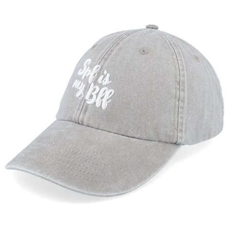Abducted - Grå unconstructed Kasket - Spf Is My Bff Washed Grey Dad Cap @ Hatstore