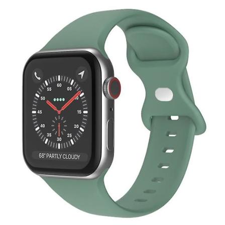 Apple Watch -ranneke kaikille malleille, pehmeä silikoninen urheilunauha vihreä 38 mm 40 mm 41 mm