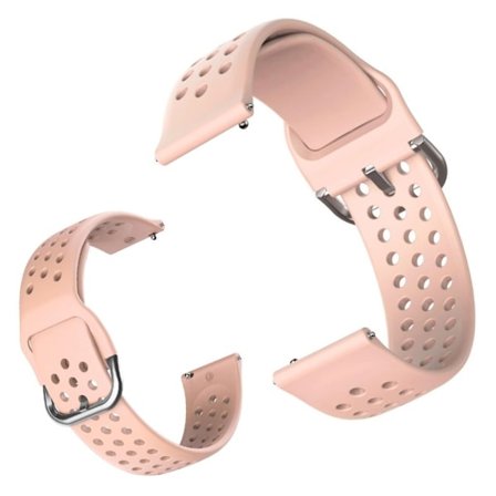 Silicone Watchband for Amazfit Youth and Huawei Watch GT 2 42mm - Light Pink