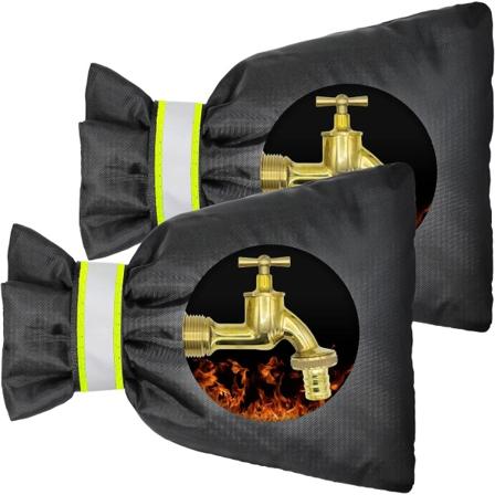 Ulkovesihanojen suojat 2 kappaleen sarja, sopii talveen 8,9 tuumaa K x 5,9 tuumaa L, ulkoilman hanasukat pakkasenkestävät, uudelleenkäytettävät 