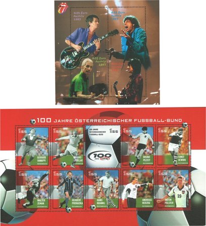 Østrig - 2 postfriske miniark 2003 og 2004