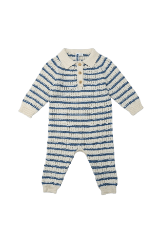 RIKIKI Stickad onesie ANCHOR Underdelar Blå 86