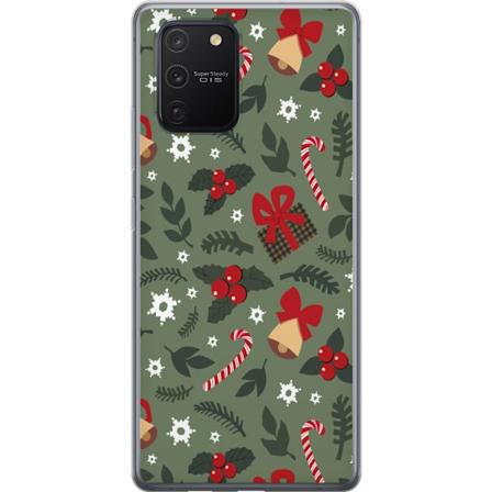 Samsung Galaxy S10 Lite Genomskinligt Skal God Jul mönster