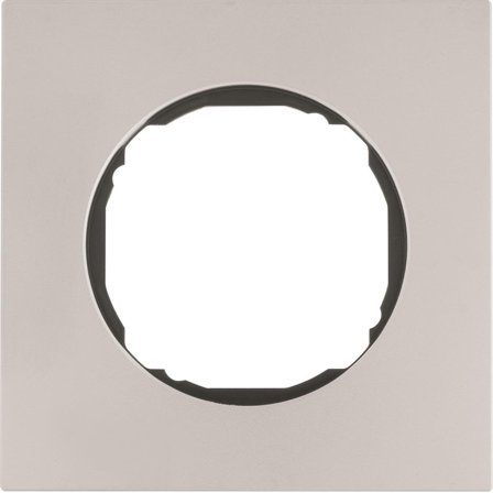 Hager 10112614 Täckram för dosa Berker R.8, rostfri 1-fack, Strömbrytare & vägguttag