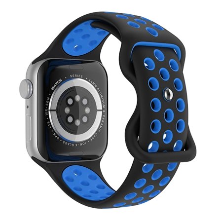 Sportarmband Dual-Color Apple Watch 42/41/40/38 mm (M/L) Svart/Blå