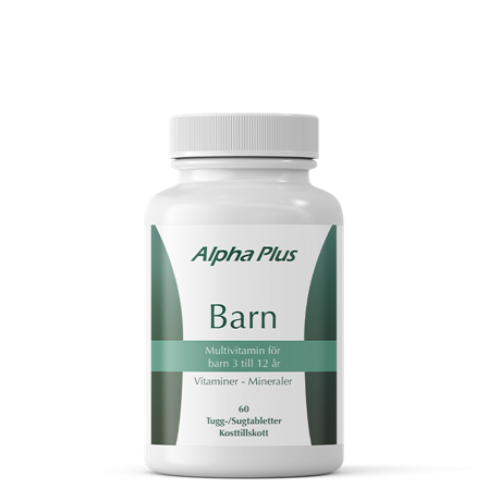 Alpha Plus Barn Multivitamin 60 tabletter