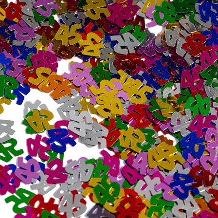Flerfärgad Konfetti 45 år