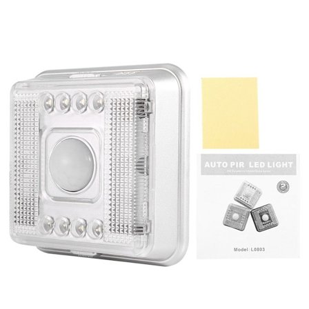 8LED Kvadratisk Rörelsesensor IR Nattlampa Mänsklig Kropp KLB