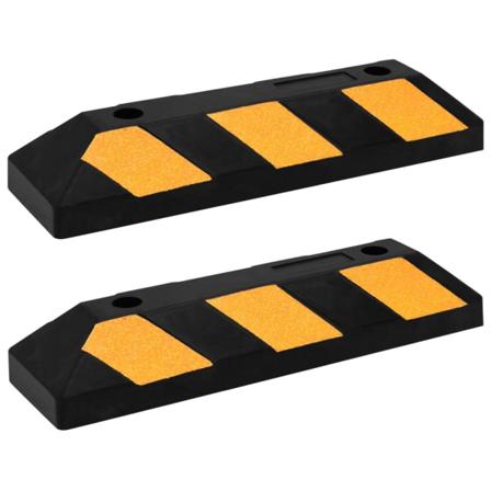 Vidaxl Reflekterande Stoppklossar 2 St 56x15x10 Cm Gummi