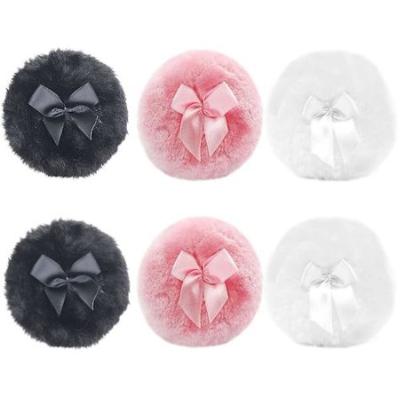 [COQQ] Pudderpuffar, 6 stk. Myke Sminkepuffer Runde Puffer