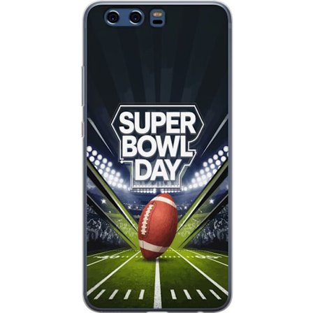 Yhteensopiva Puhelinkuori Huawei P10 Super Bowl Day juliste, jossa amerikkalainen jalkapallo valaistuksella varustetulla areenalla dramaattisessa urhe
