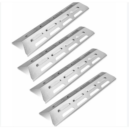 Ersättningsvärmeavskärmning, flamspridare i rostfritt stål för gasgrill, reservdelar, 4-pack