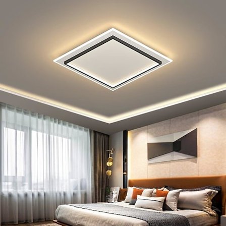 LED-kattovalaisin 45 cm, himmennettävä, neliömäinen muotoilu, akryyli