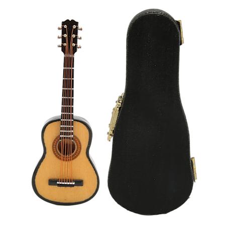 Musiikki-instrumentin rintakoru, elävä kitaran ulkonäkö, naisten rintaneula säilytyslaatikolla koristeluun ja lahjoihin