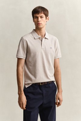 GANT - Klassisk piquéskjorte i regular fit til herre oat melange