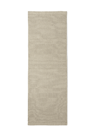 Åhléns Home Vävd bomullsmatta DOTS 70x200 cm Mattor Beige ONESIZE