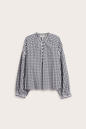 Kappahl | Rutig blus i bäckebölja | Svart