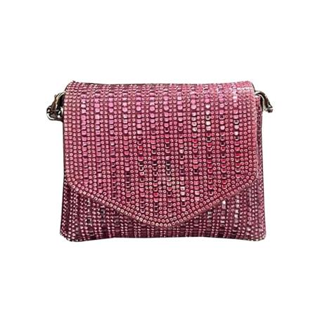 Elegant Aftonväska Handväska Party Clutch Kvinnor Lyxaxelväska Med Kedja Rosa