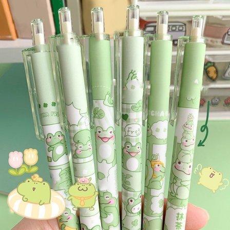 RU-6 st brevpapper och pennor Skol- och kontorsmaterial Penna Kawaii Penna 6 st