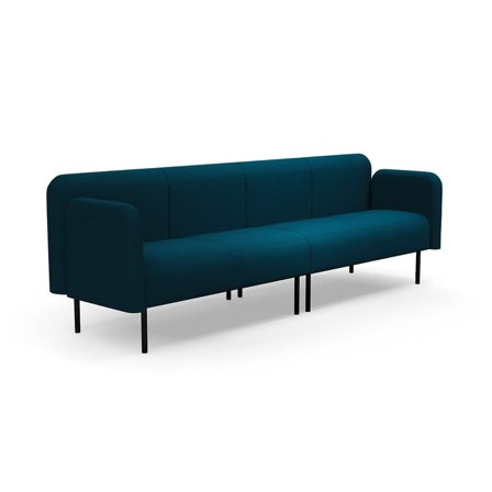 Sofa VARIETY, 4-personers, stof Blues CSII, petroleum