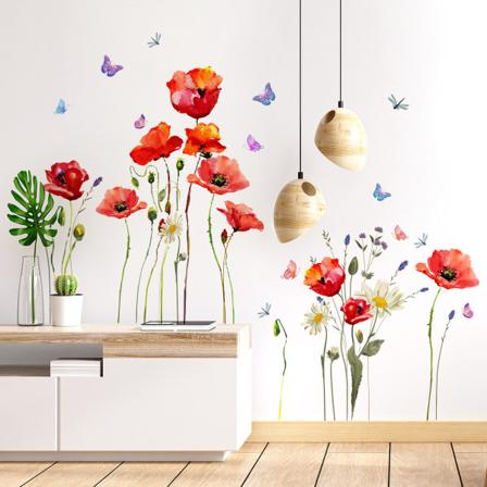 Unikonkukka seinätarrat seinäkoristeet perhonen puutarha kukka seinätarrat tytön makuuhuoneeseen olohuoneeseen vauvan lastentarhaan, 30*60cm