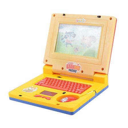 Børns Laptop Legetøj Elektronisk Legetøj Læring Computer Lyd Lilla Gul Plastik Mus Tastatur Sjov Musik Yellow
