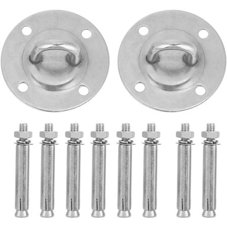 2 Väggfästen kompatibla, Kraftiga krokar, Lämpliga som stöd kompatibla Hängstol, Hängmatta & Boxningssäck, kompatibla Yoga, Gungtillbehör