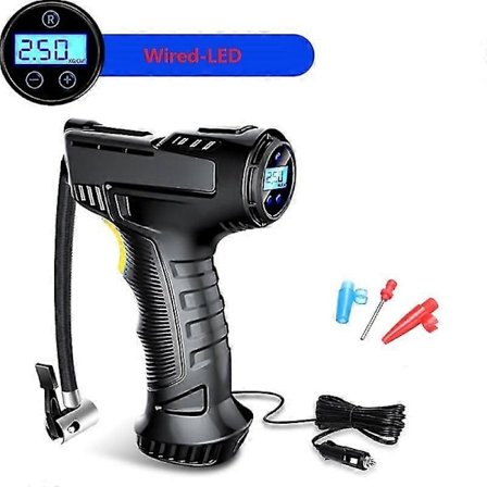 120w Oppladbar Luftkompressor Oppblåsbar Pumpe LCD Digital Bil Dekkpumpe Bærbar Luftpumpe Bil Dekkoppblåser Digital For Bil Sykkel Baller Motorsykkel