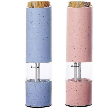 2 stk. elektrisk salt- og peberkværnsæt, batteridrevet salt- og pebermølle og peberkværn