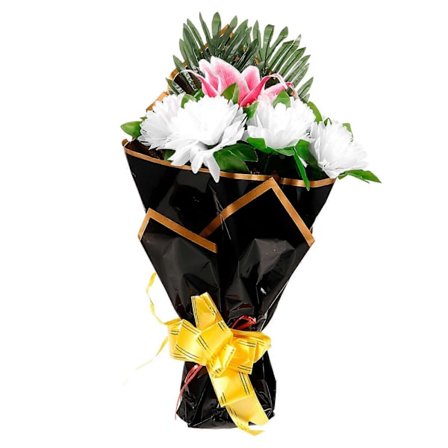 Kunstig Kirkegårdsblomst Minnebukett Utendørs Gravblomstdekorasjon