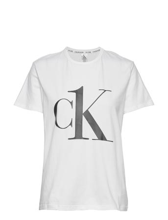 S/S Crew Neck Topp Hvit Calvin Klein