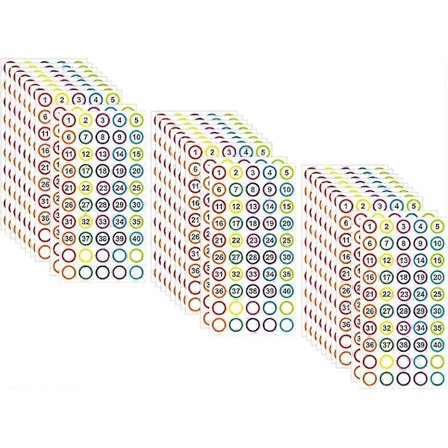 1- 40 Små Nummer Etiketter Klistremerker Runde Etiketter Klistremerker Selvklebende Nummer Fargerike Kant Klistremerker For Kontor Hjem Skole Butikk 