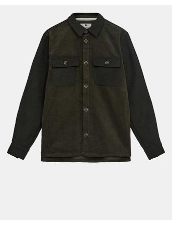 Akoscar Cord Mix Overshirt Anerkjendt Khaki