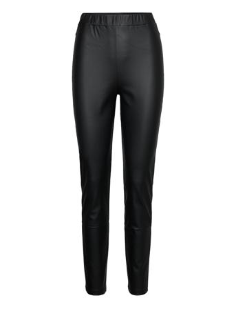 Ornella Trousers Leather Leggings/Bukser Sort Max Mara Leisure