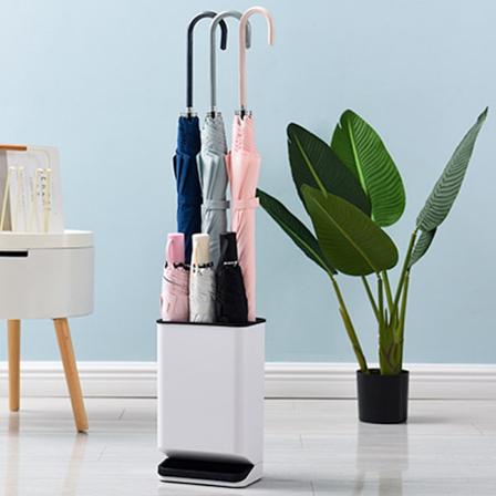 Paraplyholder med avtagbar vannbrett Praktisk paraplyoppbevaringsstativ for hotellobby Svart