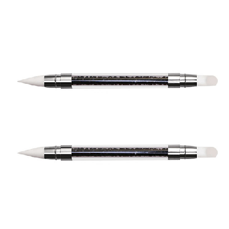 2 kpl Kynsikoristelu Kaksoispäinen Silikonikynä - Musta Silikoninen Reliefikynä Meikki