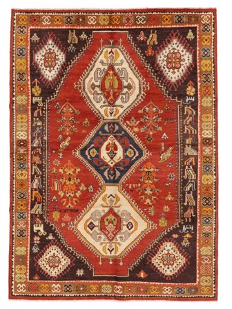 Hand Knotted Kazak Fine Rug 168X238 Dark Red/Brown