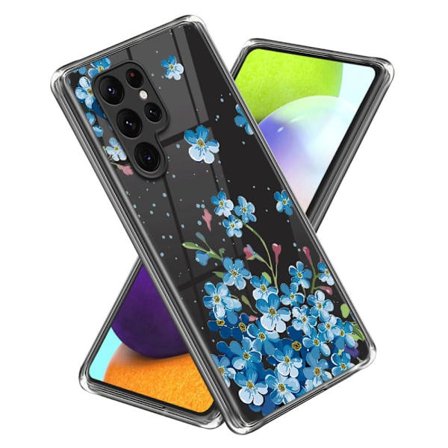 Deco Samsung Galaxy S24 Ultra deksel - Blå Blomst