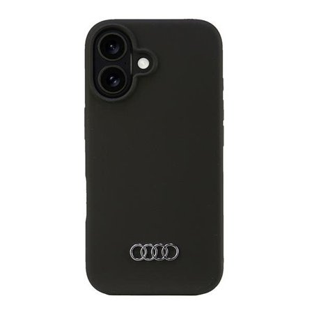 Audi silikonfodral iPhone 16 6,1" svart/svart hårddisk AU-LSRIP16-Q3/D1-BK