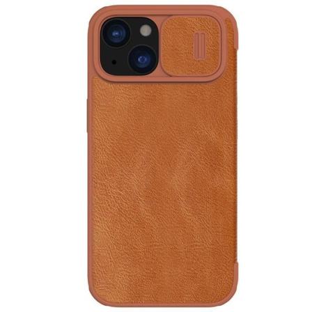 Nillkin iPhone 15 Plus Lompakkokotelo Qin Pro Nahka - Ruskea