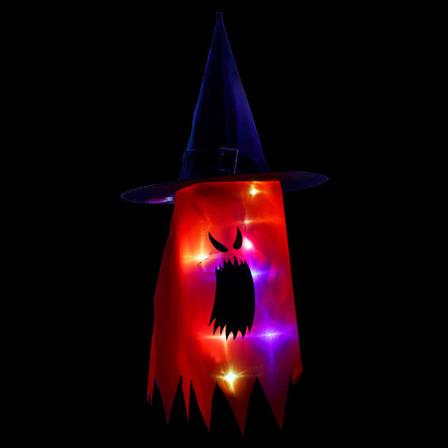 2 stk. Halloween heksehatte Wicked Witch Hat til Halloween fest, udklædning, cosplay rekvisitter, børn, voksne (rød)