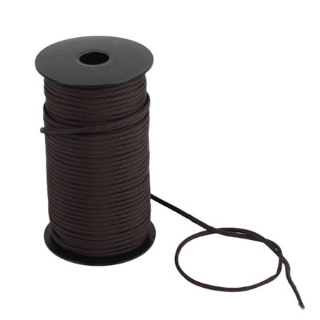 100m Udendørs Klatre Faldskærms Sikkerhedsreb Overlevelsessnor til Redning Vandring (Mørkebrun)