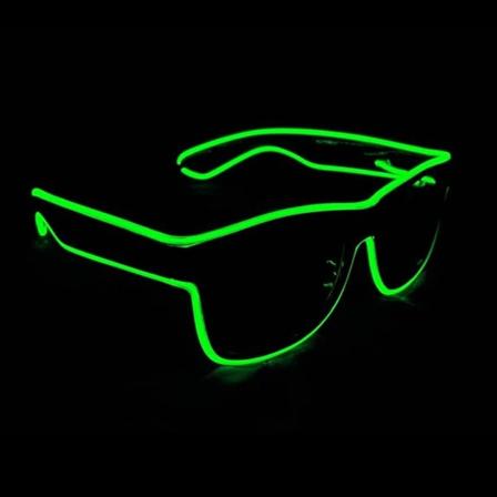 Valaisevat EL-johto neon-bilelasit, hohtavat vilkkuvat LED-aurinkolasit, puvut juhliin