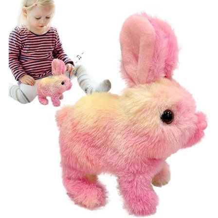 Talende kanin plys bamse legetøj | Talende dyr plys legetøj - Elektrisk interaktivt animeret legetøj, sensorisk læringsudvikling legetøj til børn 