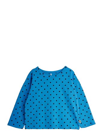 Mini Rodini Polka Dots Aop Ls Tee - Blue - 104/110