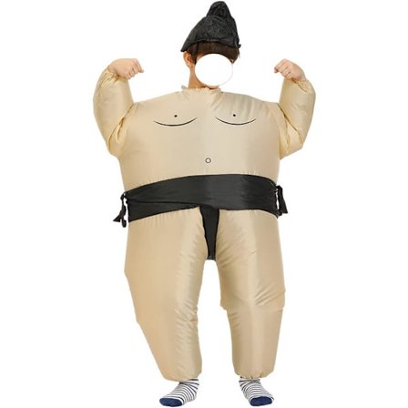 Sumo-kostyme (S/Sumo) Halloween-karnevalfest oppblåsbar for voksne, luftviftedrevet gående fancy dress Halloween-fest karneval oppblåsbar kostyme