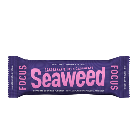 Seaweed Focus Protein Bar Raspberry 50 g