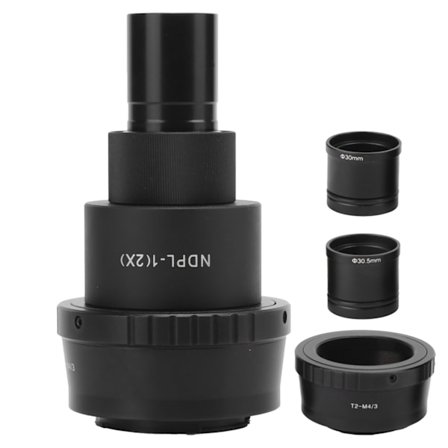 T2 M4 3 NDPL 1 2X Mikroskopkameralins för Biologi Stereomikroskop med Kameragränssnitt