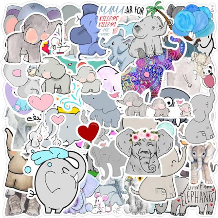 (5)50 Cross-Border Animal Graffiti Stickers Car Mobile Phone Wate