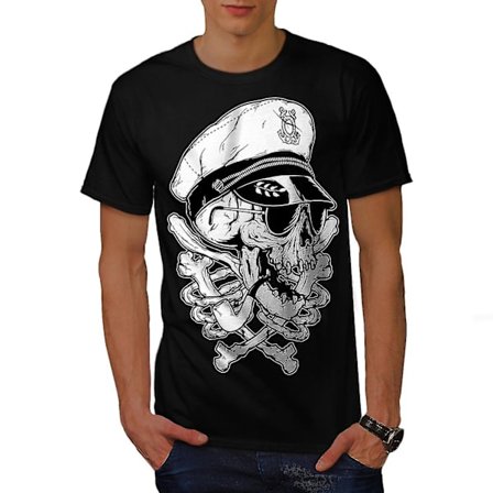 Pirate Swag Head Skull Men Blackt-shirt